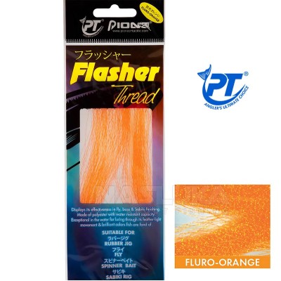 Ламе за чепарета и примамки Pioneer Flasher Thread, цвят Fluro Orange