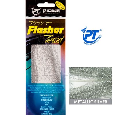 Ламе за чепарета и примамки Pioneer Flasher Thread, цвят Metallic Silver