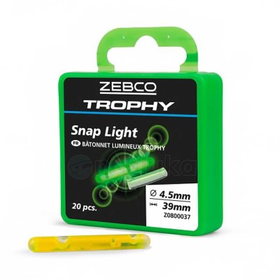 Кутия с 20 броя светещи ампули за плувка Zebco Trophy Snap Light, 4.5 мм