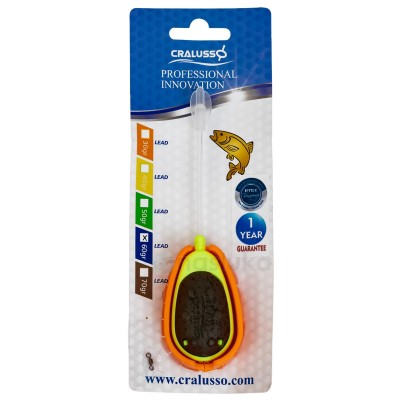 Фидер хранилкa с преса Cralusso Rocket Method Basket Fluo Green, 3420