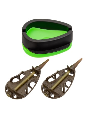 Комплект от 2 метод фидер хранилки с преса Xcast Pro 104113, 30+40 г