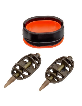 Комплект от 2 метод фидер хранилки с преса Xcast Pro 104110, 30+40 г