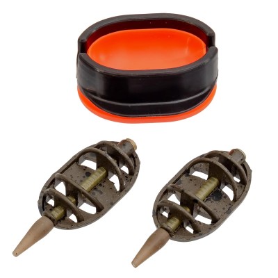 Комплект от 2 метод фидер хранилки с преса Xcast Pro 104110, 30+40 г