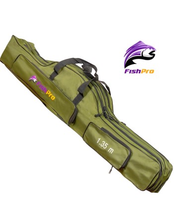 Троен калъф за въдици FishPro 3 Rod Sleeve, Green