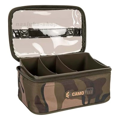 Чанта за тежести и аксесоари с твърда вложка Fox CamoLite Lead and Bits Bag, Large