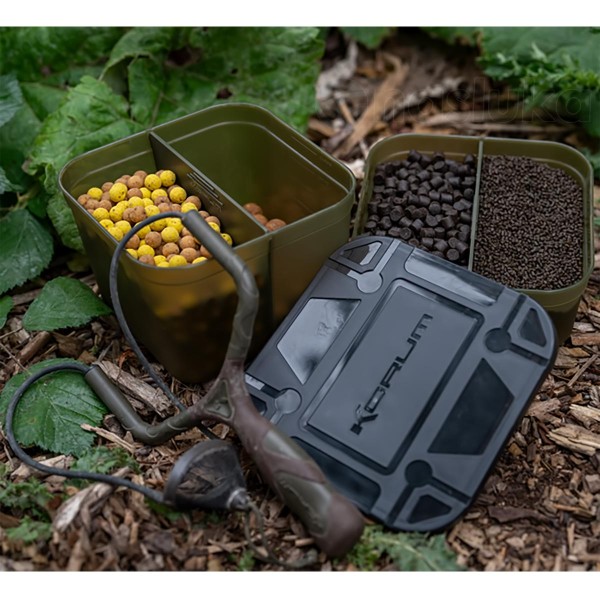 Korum Divided Bait Tub 3PT, Кутия за стръв с капак, 1.7 л — снимка 7
