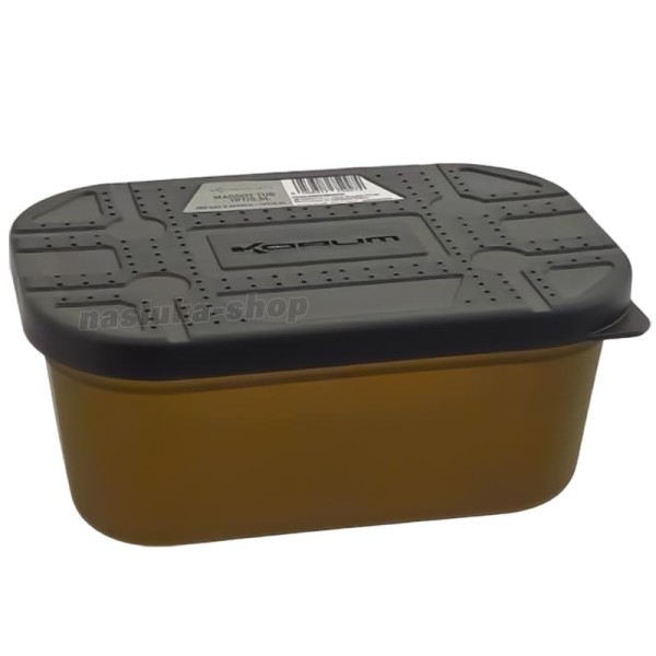 Кутия за стръв с капак Korum Maggot Tub, 0.6 л — снимка 1