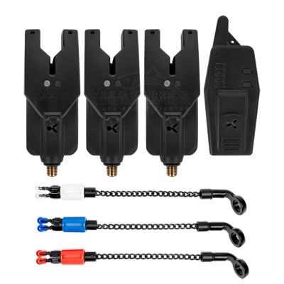 Комплект сигнализатори и обтегачи Korum KRI 3 Rod Remote Alarm & Indicator Set