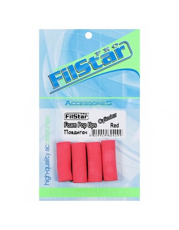 Filstar Foam Pop Ups Cylinder, Red/Повдигащи пръчки за монтажи, 10 мм, 4 бр.