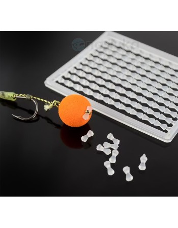 Стопери за стръв FishPro 011, Прозрачни, 200 бр.