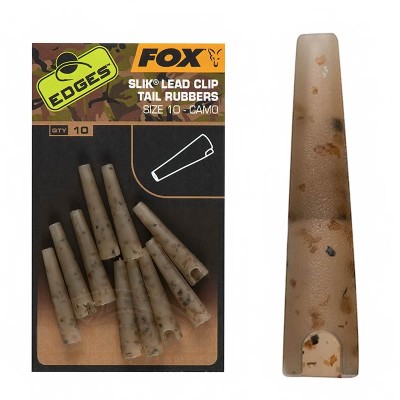 Шлаух за клипсове Fox Slik Lead Clip Tail Rubbers, Camo, 10 бр.