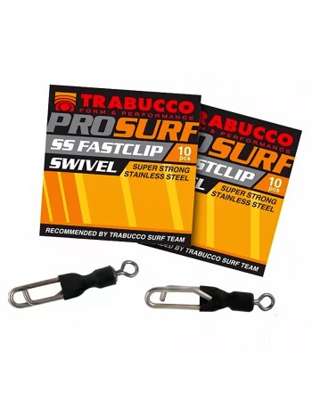 Бързи връзки за сърф риболов Trabucco Pro Surf SS Fastclip Swivel, 10 бр.