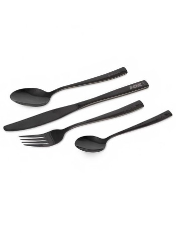 Прибори за хранене от неръждаема стомана Fox Cookware Black Stainless Cutlery Set