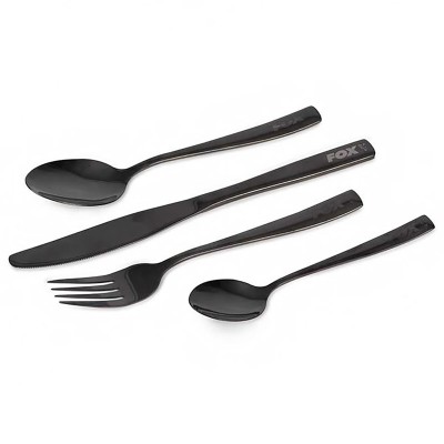 Прибори за хранене от неръждаема стомана Fox Cookware Black Stainless Cutlery Set