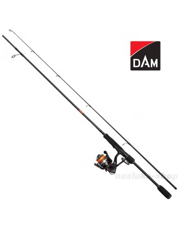 Спининг сет от въдица, макара и плетено влакно DAM Fire Wave XP 2.44 м, 7-28 г, 3000 CMB