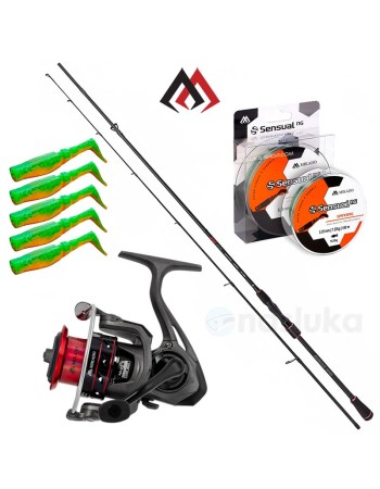 Спининг комплект Mikado NSC Spining Medium, 2.28 м, 10-35 г