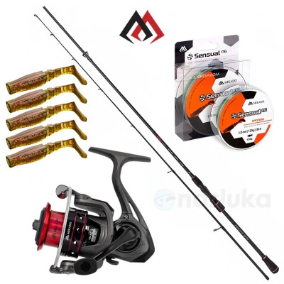 Спининг комплект Mikado NSC Spining Heavy, 2.28 м, 15-60 г