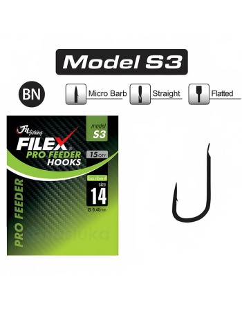 Фидер куки Filex Pro Feeder Hooks, модел S3, 15 бр