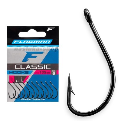 Куки с ухо Flagman Classic 105 BN, 10 бр.