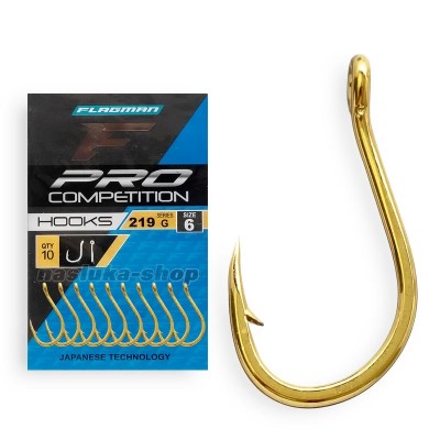 Куки с ухо Flagman Pro Competition 219 G, 10 бр.