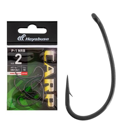 Куки за шаран с ухо Hayabusa P-1 NRB, 10 бр.