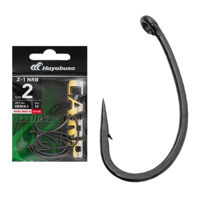 Японски куки с ухо за шаран Hayabusa Carp Z-1 NRB, 10 бр.