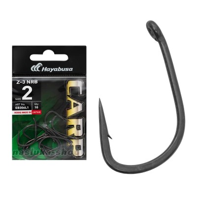 Японски куки с ухо за шаран Hayabusa Carp Z-3 NRB, 10 бр.