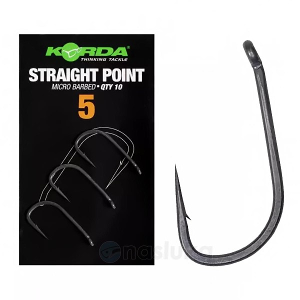 Korda Straight Point, 10 бр., Шаранджийски куки — снимка 1