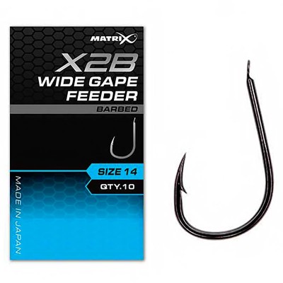 Куки за фидер Matrix X2B Wide Gape Feeder, 10 бр.