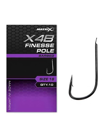 Куки за риболов на плувка Matrix X4B Finesse Pole, 10 бр.