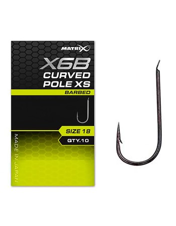 Куки Matrix X6B Curved Pole XS, 10 бр.
