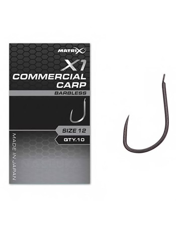 Куки без контра Matrix X1 Commercial Carp, 10 бр.