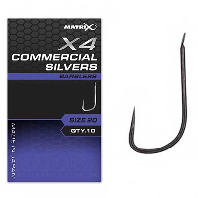 Куки без контра Matrix X4 Commercial Silvers, 10 бр.