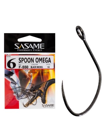 Куки за примамки Sasame Spoon Omega F-550, Barbless