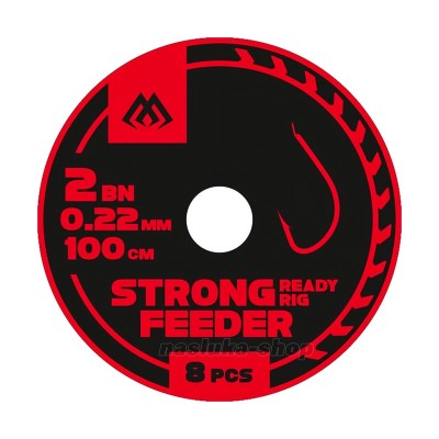 Вързани куки за фидер Mikado Strong Feeder Ready Rigs, Mono, 8 бр.