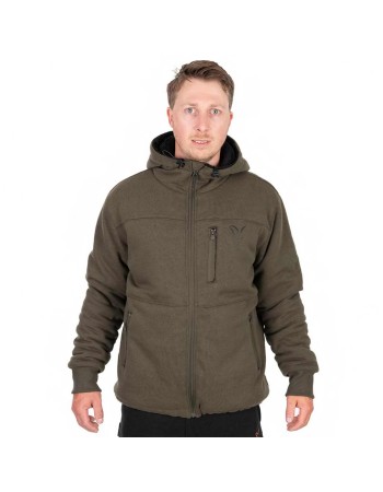 Зимен суичър Fox Collection Sherpa Jacket, Green/Black