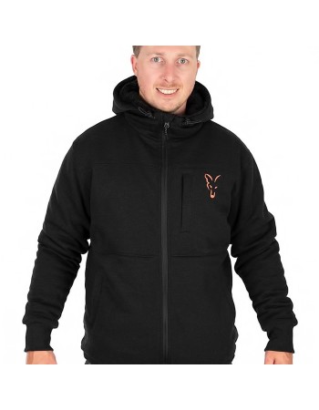 Зимен суичър Fox Collection Sherpa Jacket, Black/Orange