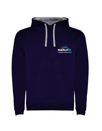 Суичър с качулка Nasluka Two-Tone Hoodie, Dark Blue/Grey