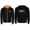 Суичър с цип и качулка Nasluka Zip Hoodie, Black/Orange
