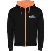 Суичър с цип и качулка Nasluka Zip Hoodie, Black/Orange