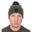Топла зимна шапка с помпон Fox Collection Booble Hat Green/Black