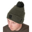 Топла зимна шапка с помпон Fox Collection Booble Hat Green/Black
