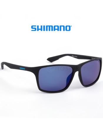 Shimano Eyewear Technium, Matte Black & Blue Mirror, Слънчеви поляризирани очила