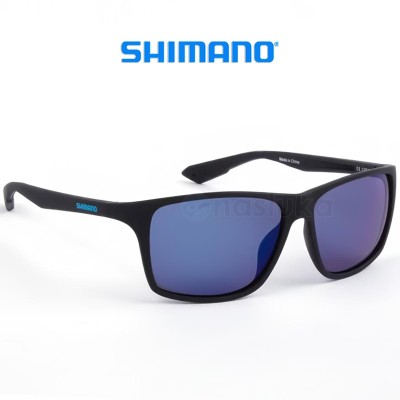 Shimano Eyewear Technium, Matte Black & Blue Mirror, Слънчеви поляризирани очила