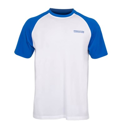 Тениска за риболов Preston Lightweight Raglan, Бяла