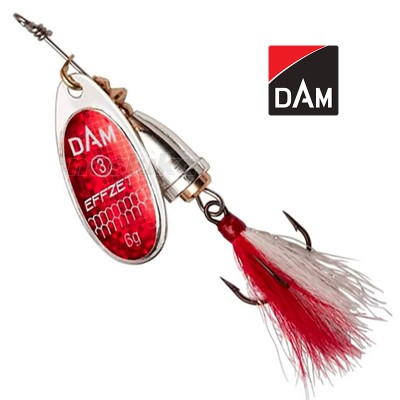Въртяща блесна DAM Executor Spinner Dressed, Reflex Red