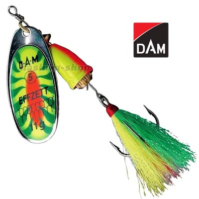 Въртяща блесна DAM Executor Spinner Dressed, Fire Shark