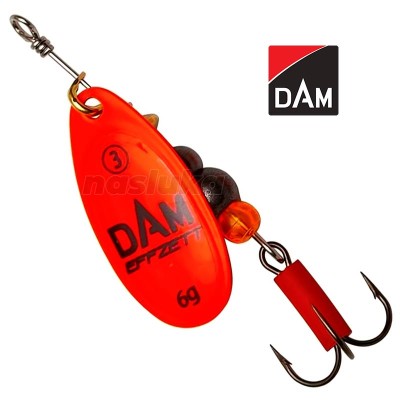 Въртяща блесна DAM Fluo Spinner, цвят Red