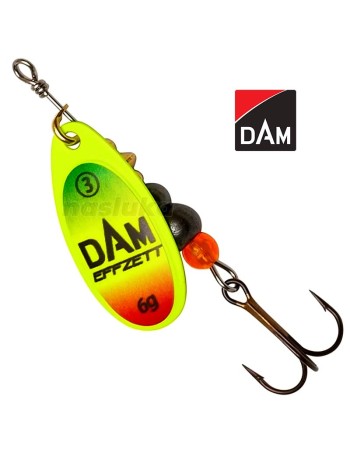 Въртяща блесна DAM Fluo Spinner, цвят Trio