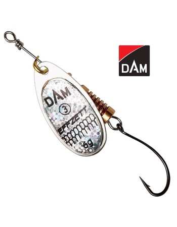 Въртяща блесна с единична кука DAM Single Hook Spinner, Reflex Silver